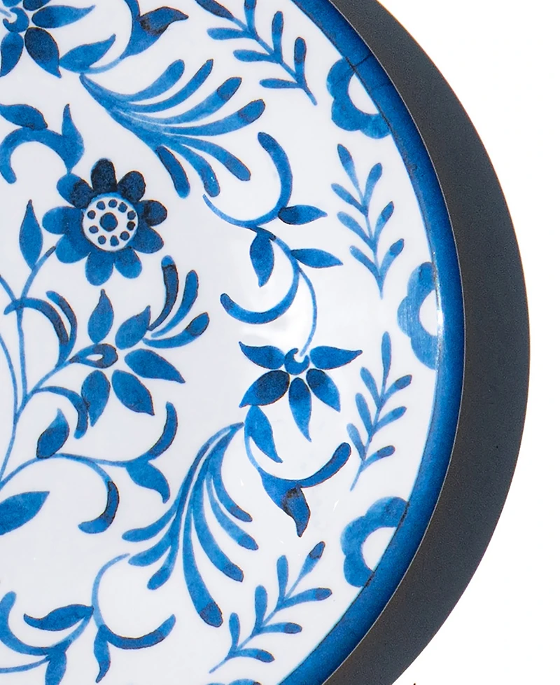 Abode Homewares Medallion Flower NewWave Melamine Salad Plates, Set of 6