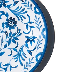 Abode Homewares Medallion Flower NewWave Melamine Salad Plates, Set of 6