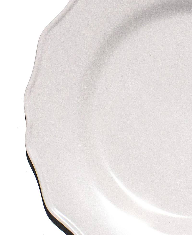 Abode Homewares Scallop NewWave Melamine Dinner Plates, Set of 6