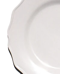 Abode Homewares Scallop NewWave Melamine Dinner Plates, Set of 6