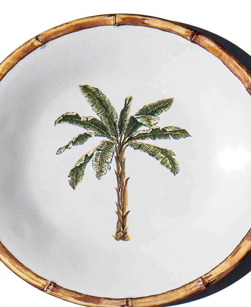 Abode Homewares Rainforest Palm NewWave Melamine Salad Plates, Set of 6