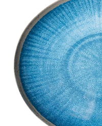 Abode Homewares Coastal Reactive NewWave Melamine Dinner Plates, Set of 6