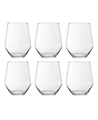 Abode Homewares Angle Stemless Wine Glasses, Set of 6