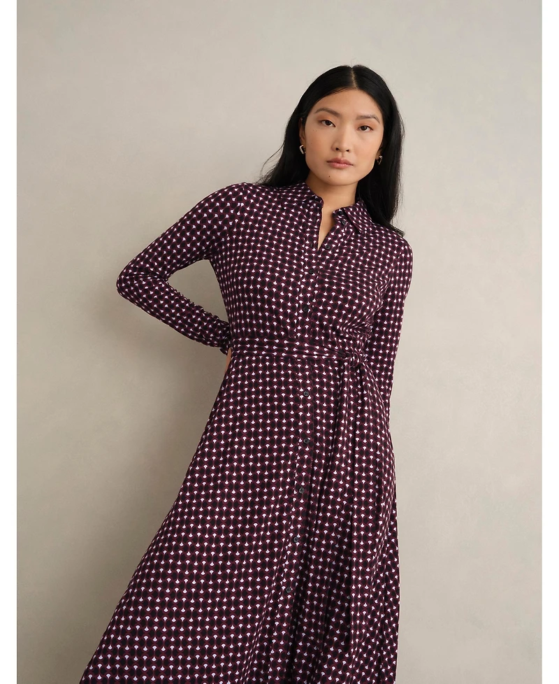 Hobbs London Women's Clarice Printed Midi Dress