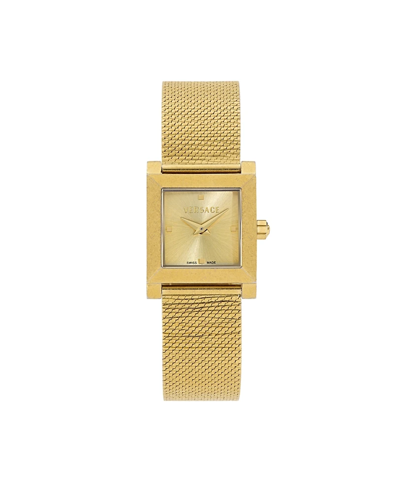 Versace Women's Mosaic Ip Yellow Gold Stainless Steel Strap Watch 22x22mm