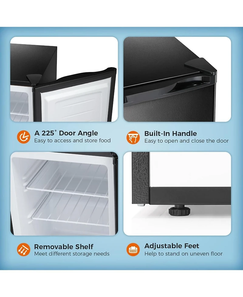 Cowsar 2.1 Cubic.feet Upright Freezer with Reversible Door and Thermostat