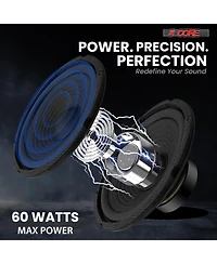 5 Core 6.5 Inch Subwoofer 300W Car Audio Sub Woofer 4 Ohm Deep Bass Replacement Loud Speaker