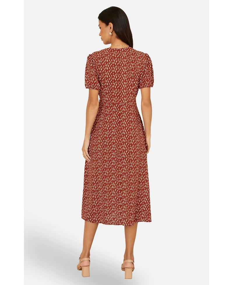 Yumi Women's Spot Wrap Midi Dress