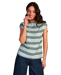 Celtic & Co. Women's Slash Neck Cap Sleeve T-Shirt