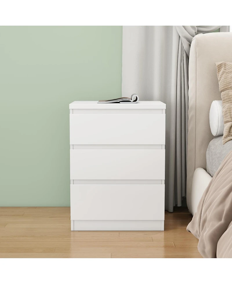 Streamdale Furniture 19.7 3-Drawer Nightstand/Side Table