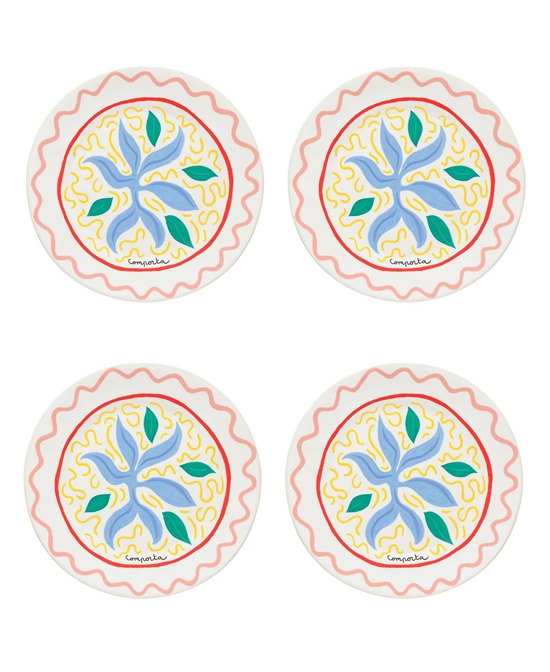 Costa Nova Summer Bliss Dinner Plates, Set of 4