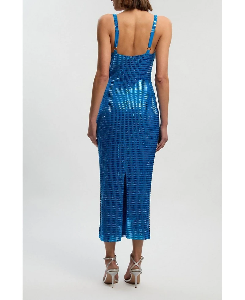 Karen Millen Women's Crystal Embellished Jersey Midi Dress