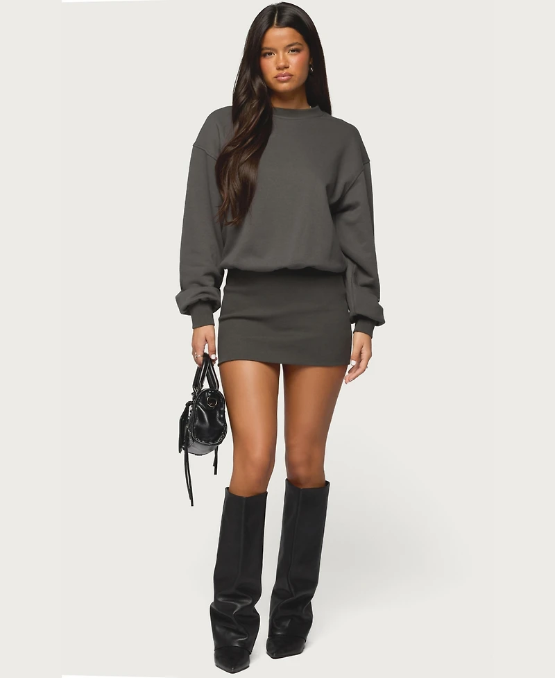 Edikted Women's Jannah Sweatshirt Mini Dress