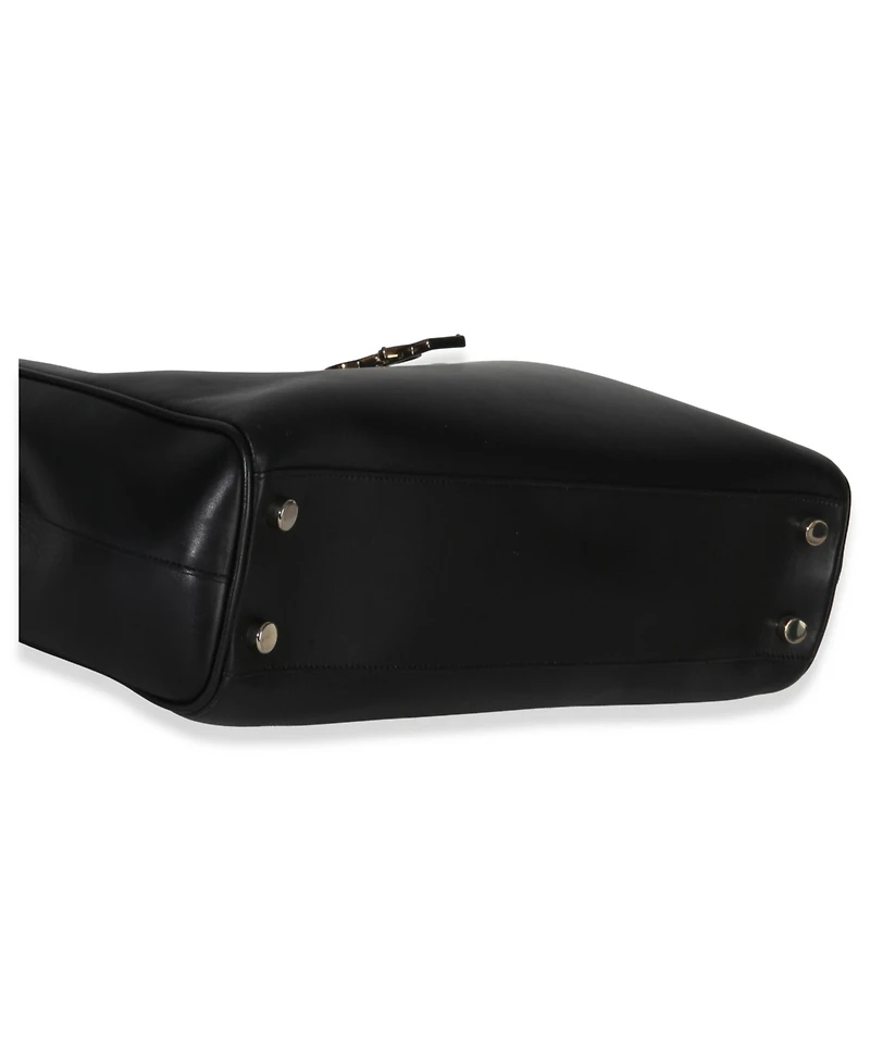 Pre-Owned Saint Laurent Black Smooth Leather Cassandre Tote Bag