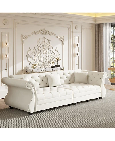 Streamdale Furniture Oversized Chesterfield Pull Out Sofa Bed