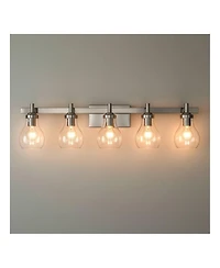 Possini Euro Design Possini Euro Danvers 35 1/4"Wide Brushed Nickel 5-Light Bath Light