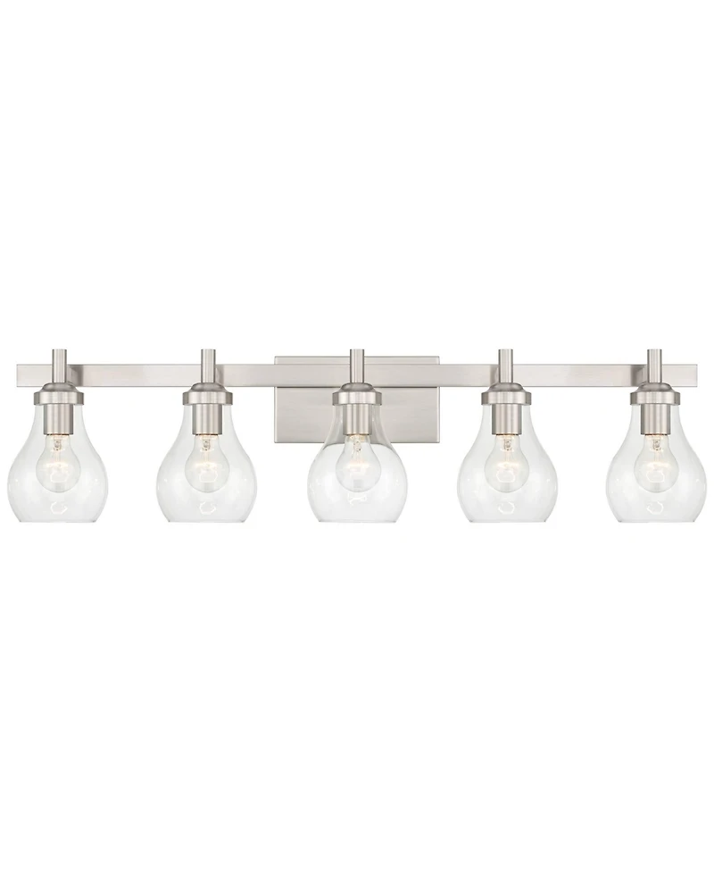 Possini Euro Design Possini Euro Danvers 35 1/4"Wide Brushed Nickel 5-Light Bath Light