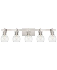 Possini Euro Design Possini Euro Danvers 35 1/4"Wide Brushed Nickel 5-Light Bath Light