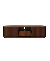 Streamdale Furniture Rustic Farmhouse Tv Stand Sliding Doors and Drawer