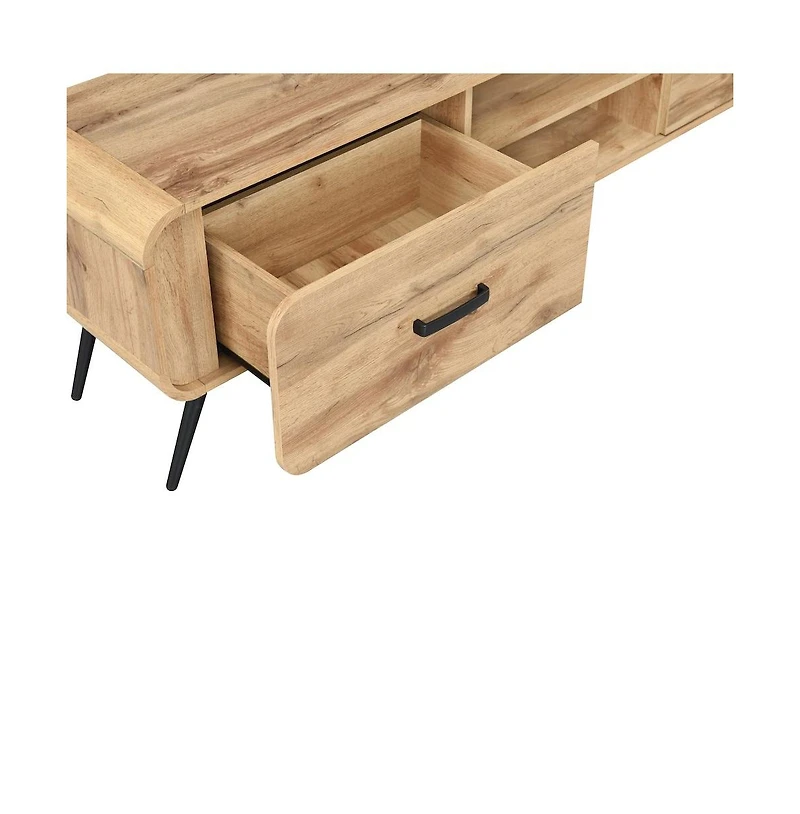 New Classic Furniture Rowan Wood Low Profile Tv Console