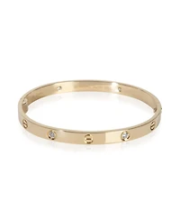Pre-Owned Cartier Yellow Gold Diamond Love Single Screw Closure Bracelet