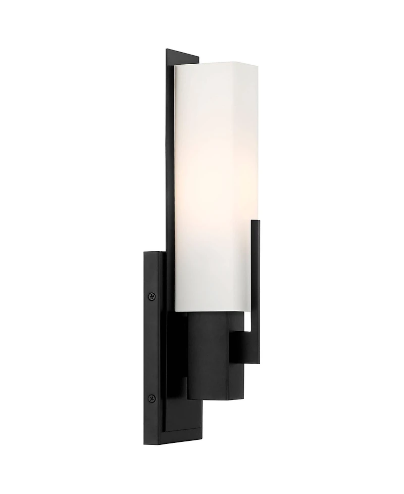 Possini Euro Design Midtown Modern Wall Light Sconces Set of 2 Hardwire 4 1/2" Fixture Glass for Bedroom Bathroom Vanity Reading House