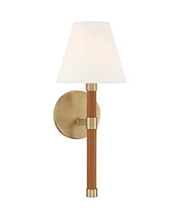 Possini Euro Design Possini Euro Aniline 17 1/2"H Soft and Faux Leather Wall Sconce