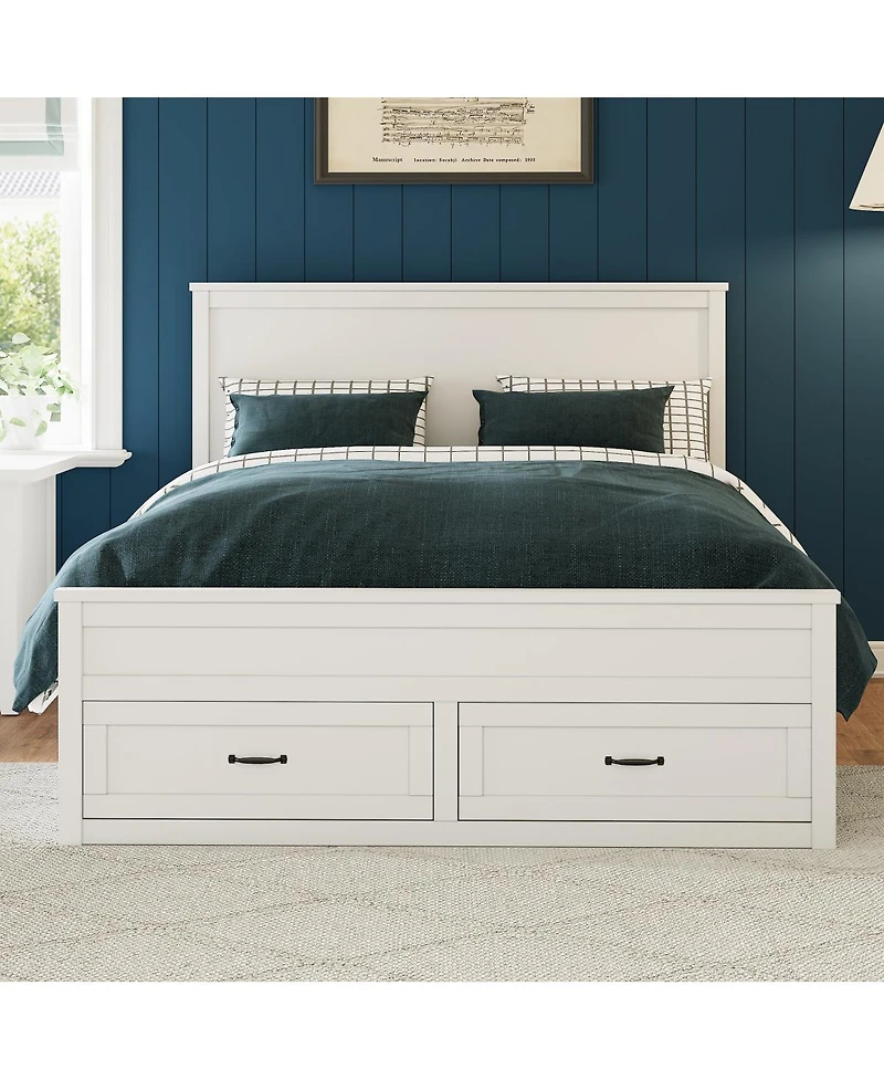 Streamdale Furniture Wood Storage Bed with 6 Drawers