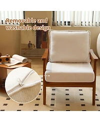 Streamdale Furniture Cozy Accent Chair with Solid Wood Frame