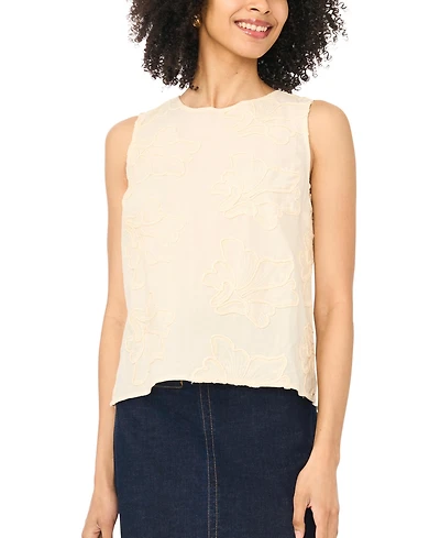 Vince Camuto Women's Crewneck Boxy Cotton Tank Top