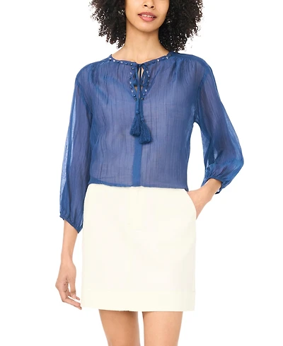 Vince Camuto Women's V-Neck Peasant Blouse, Macy's Exclusive