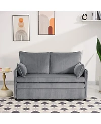Streamdale Furniture 55" Convertible Sofa Bed with Usb Ports.