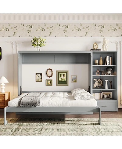 Streamdale Furniture Murphy Bed w/Storage, Shelf, Drawer