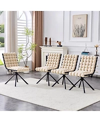 Streamdale Furniture Set of 2 Puffy Bubble Chairs with Legs, Modern Tufted Accent Chairs