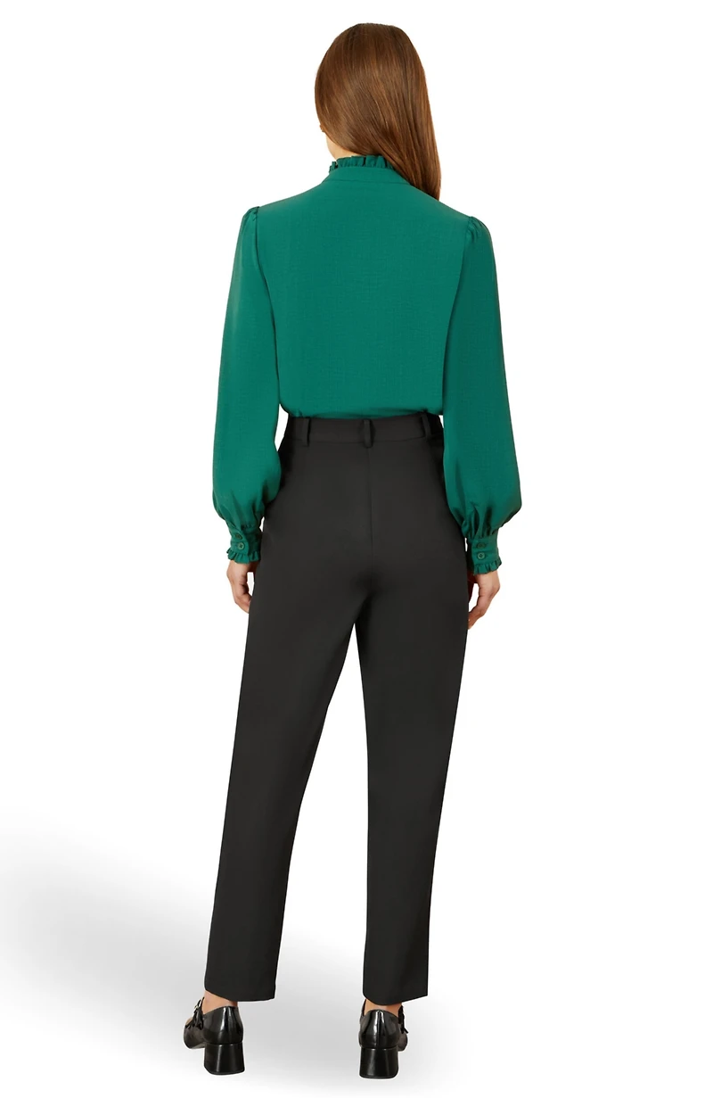 Yumi Women's Frill High Neck Shirt