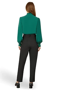 Yumi Women's Frill High Neck Shirt