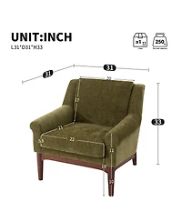Streamdale Furniture Mid-Century Modern Accent Chair with Flared Arms