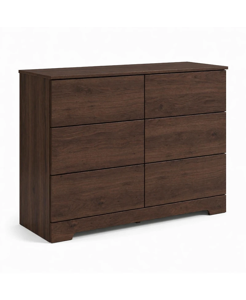 homfan 6 Drawer Dresser for Bedroom, Modern Chest of Drawers with Metal Handles, Storage Organizer Living Room, Entryway and Hallway