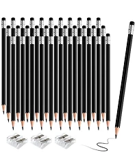Gnuadz Pencils Eraser Pre-sharpened Hb Writing Drawing School Supplies 36 sticks