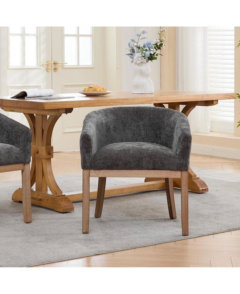 Streamdale Furniture Mid Century Barrel Dining Chairs