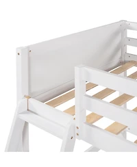 Streamdale Furniture Solid Wood Loft Bed with Ladder