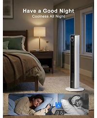Antarctic Star 36-Inch Oscillating Tower Fan with Remote and Washable Impeller