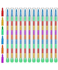 Gnuadz Stackable Crayons Rainbow Pencils Party Favors Pack of 60