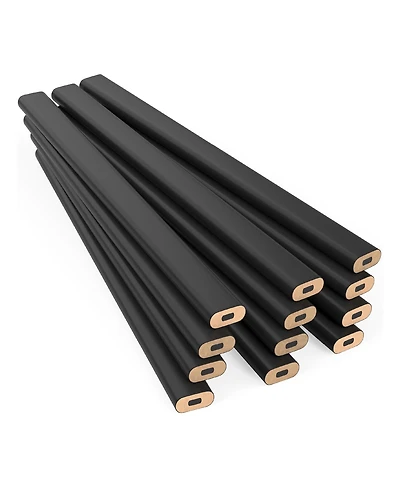 Gnuadz Carpenter Pencils Hard Lead Wooden Lumber #2 Hb Black