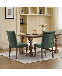 Streamdale Furniture Chenille Tufted Dining Chairs