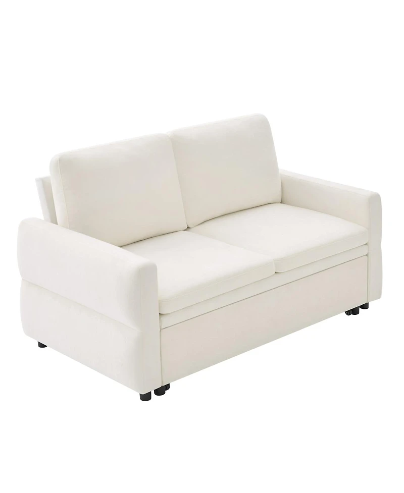 Streamdale Furniture Convertible Sofa Bed Loveseat with Usb Ports