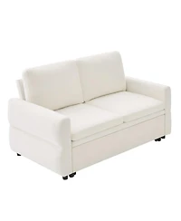 Streamdale Furniture Convertible Sofa Bed Loveseat with Usb Ports