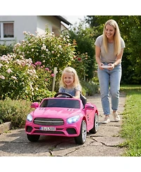 Slickblue Kids 12V Ride On Car with Remote Control, Music and Led Lights