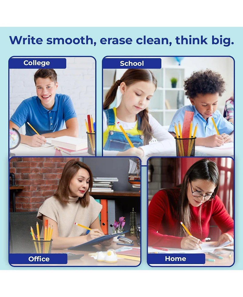 Gnuadz Pre-Sharpened Pencils with Erasers for School 600 Pack