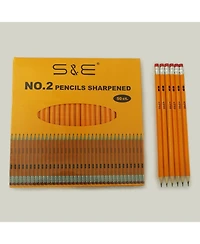 Gnuadz Wood-cased 2 Pencils Pre-sharpened With Erasers Hb Lead For Writing Drawing Sketching
